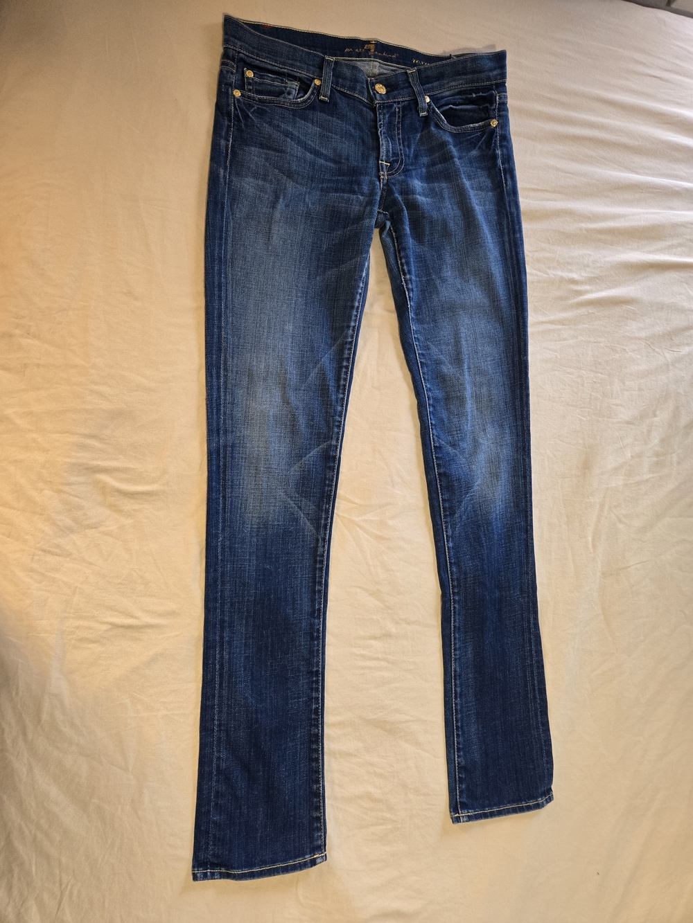 7 For All Mankind Indigo Straight Leg Jeans